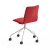 Krzesło Konferencyjne Ottawa, Na Kółkach, Czerwona Tkanina, Biały