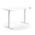 Biurko Z Regulacją Wysokości Qbus Proste, 1600x800 Mm, Biała Rama, Biały