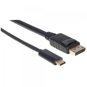 Kabel Adapter Usb C-dp M/m 1,0m Alt Mode/displayport Czarny