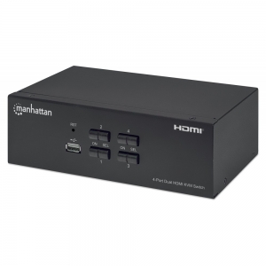 Przełącznik Kvm Hdmi/usb 4x1 Dual-monitor Video 4k30hz