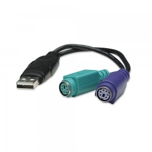 Konwerter Adapter Usb Na 2x Ps/2 Klawiatura Mysz