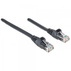 Patch Cord Cat5e Utp 0,5m Czarny 100% Miedź