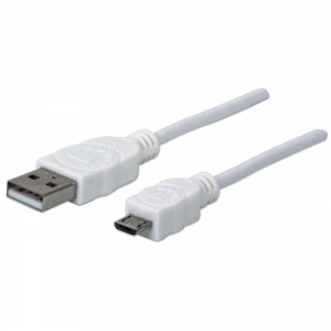 Kabel Usb A-microb M/m 1,8m Usb2.0 Hi-speed Biały