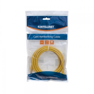 Patch Cord Cat6 Utp 7,5m żółty 100% Miedź