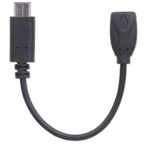 Kabel Usb C-microb M/f 0,15m Usb2.0 Hi-speed Czarny