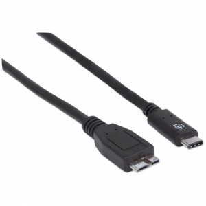 Kabel Usb C-microb M/m 1,0m Usb3.1 Superspeed+ Czarny