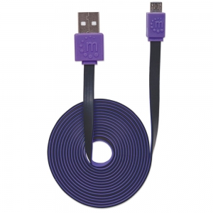 Kabel Usb 2.0 A-b Micro M/m 1m Czarno-fioletowy Hi-speed