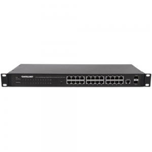 Giga Switch 24x Rj45 + 2x Sfp Web-smart Vlan Qos Rack