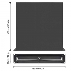 Szuflada Do Szaf Rack, 2u, Z Zamkiem, 466mm, Czarna