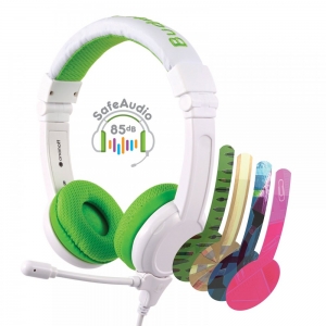 School+ Słuchawki Dla Dzieci 3+ 85db Z Mikrofonem Zielone