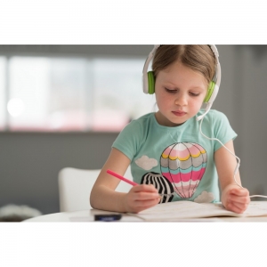School+ Słuchawki Dla Dzieci 3+ 85db Z Mikrofonem Zielone