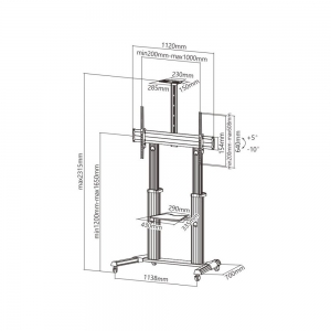 Mobilny Stojak Tv Led/lcd/pdp 60-100 Cali 100kg Regulowany