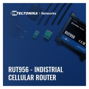 Teltonika Rut956 Router 4g Lte Wifi Gps, 2x Sim, 4x Lan/wan
